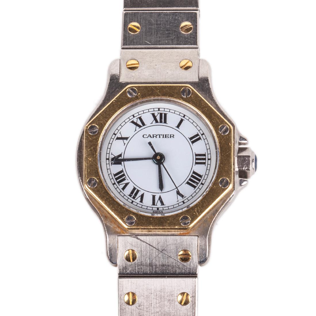 Cartier "Santos" women's wrist watch — image 1