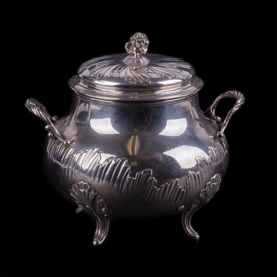 Huge silver sugar bowl. Silver 950 — image 1