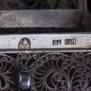 Russian silver filigree casket — image 5