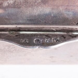 Antique silver cigar box with wooden inserts — image 4