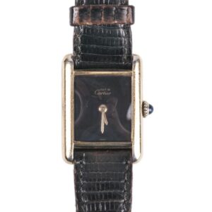 Gilded womens mechanical wrist watch “Must De Cartier” — image 1