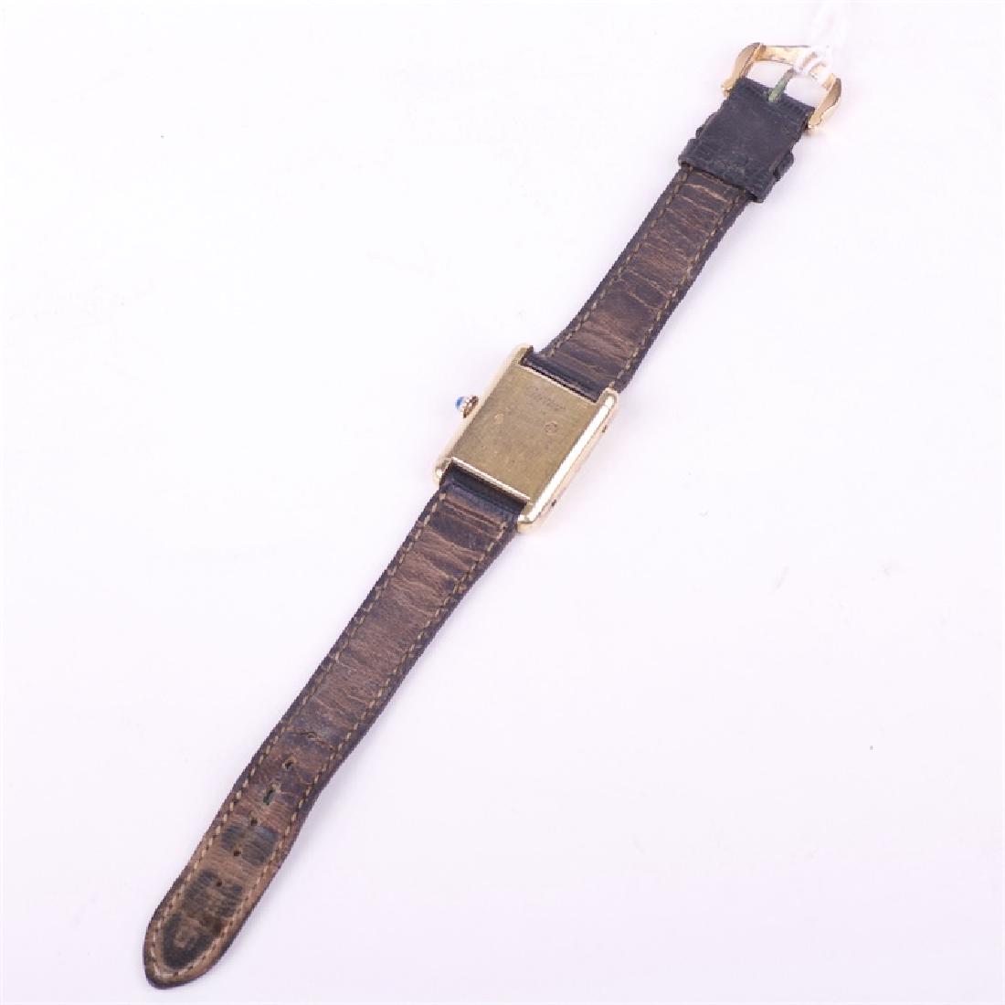 Gilded womens mechanical wrist watch “Must De Cartier” — image 3