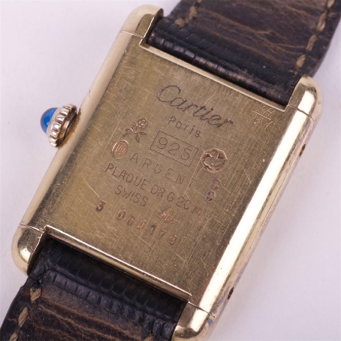 Gilded womens mechanical wrist watch “Must De Cartier” — image 4