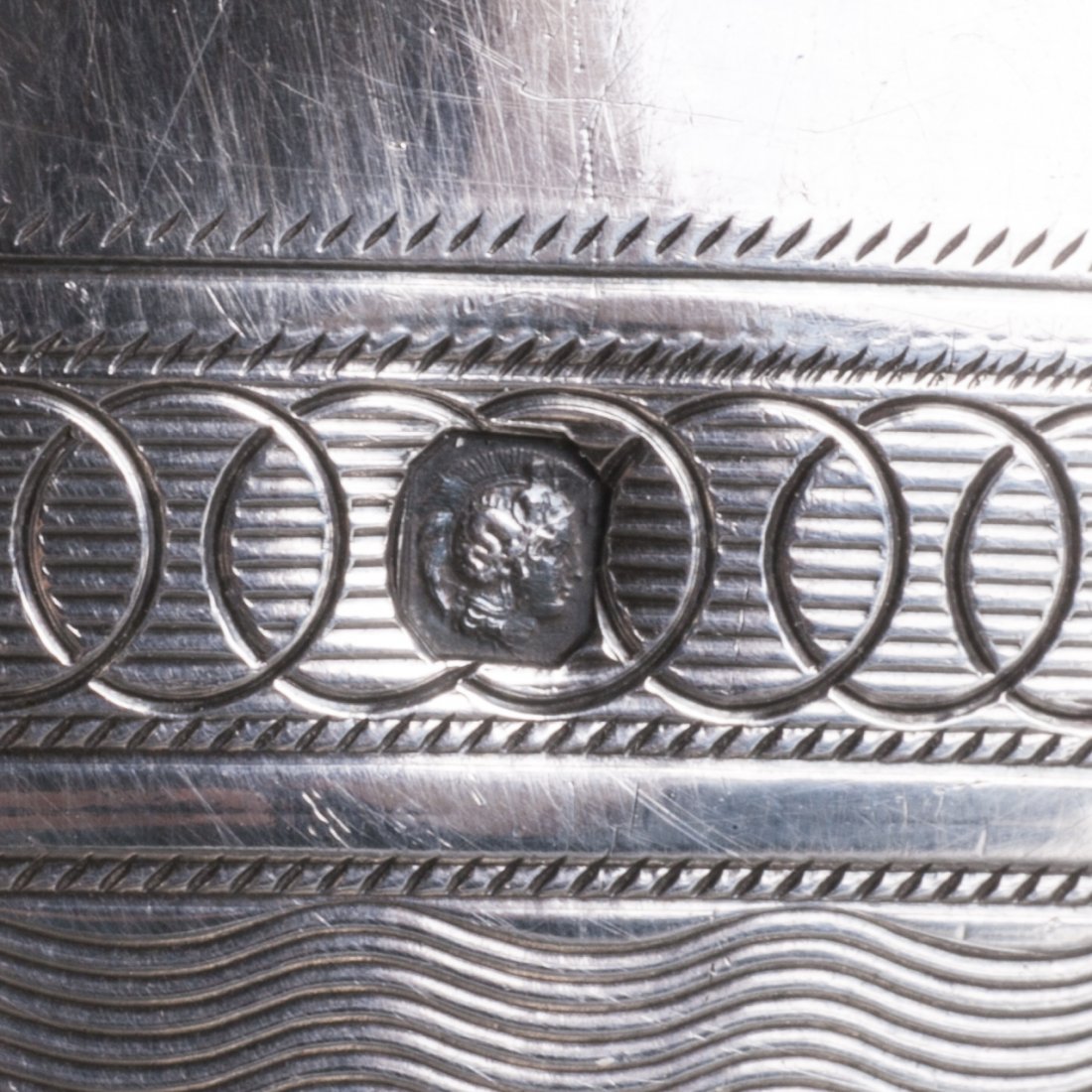 Antique French "Odiot" silver set of 5 pieces in a box — image 6
