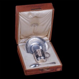 Boucheron silver coffee set for one person in original — image 1