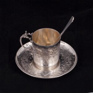 Boucheron silver coffee set for one person in original — image 3