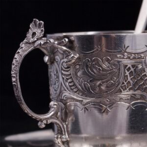 Boucheron silver coffee set for one person in original — image 4