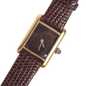 Gilded women’s mechanical wrist watch “Must De Cartier” — image 1