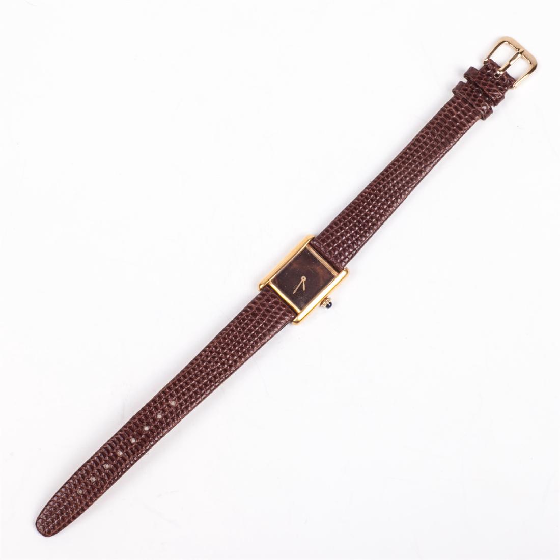 Gilded women’s mechanical wrist watch “Must De Cartier” — image 4
