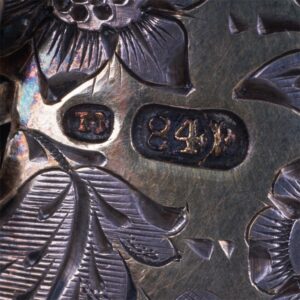 Russian engraved silver-gilt and enamel bouquet holder — image 5