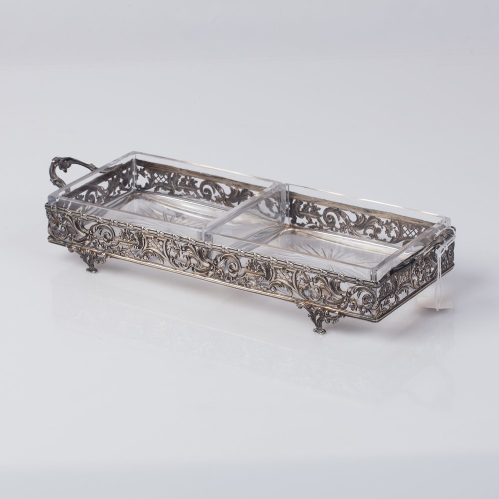 Silver cold snack tray. — image 2