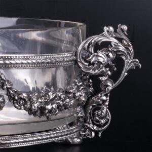 Antique French silver bowl for fruits/jardinier — image 2