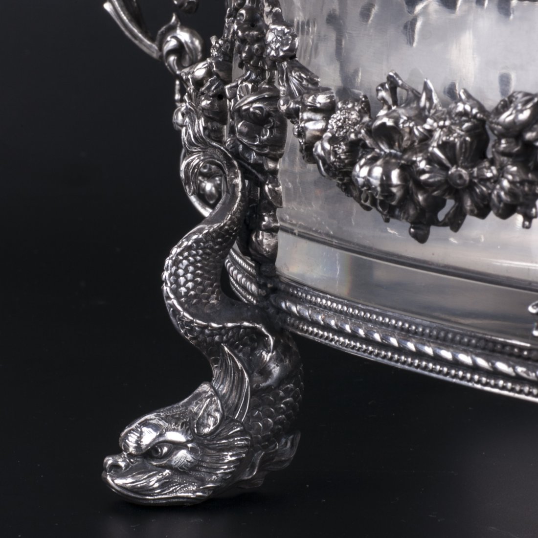 Antique French silver bowl for fruits/jardinier — image 3