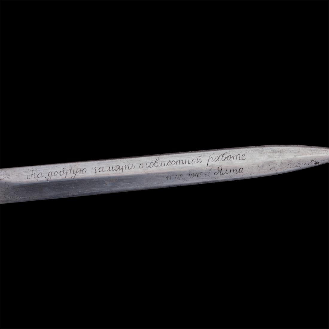 Soviet diplomatic dagger with a gift inscription — image 3