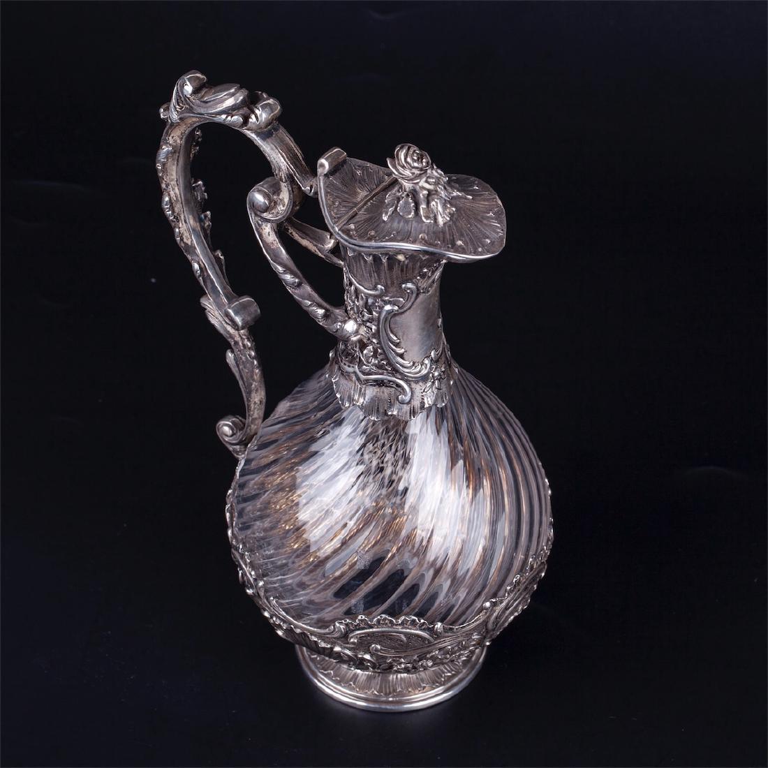 Antique French silver water jug — image 2