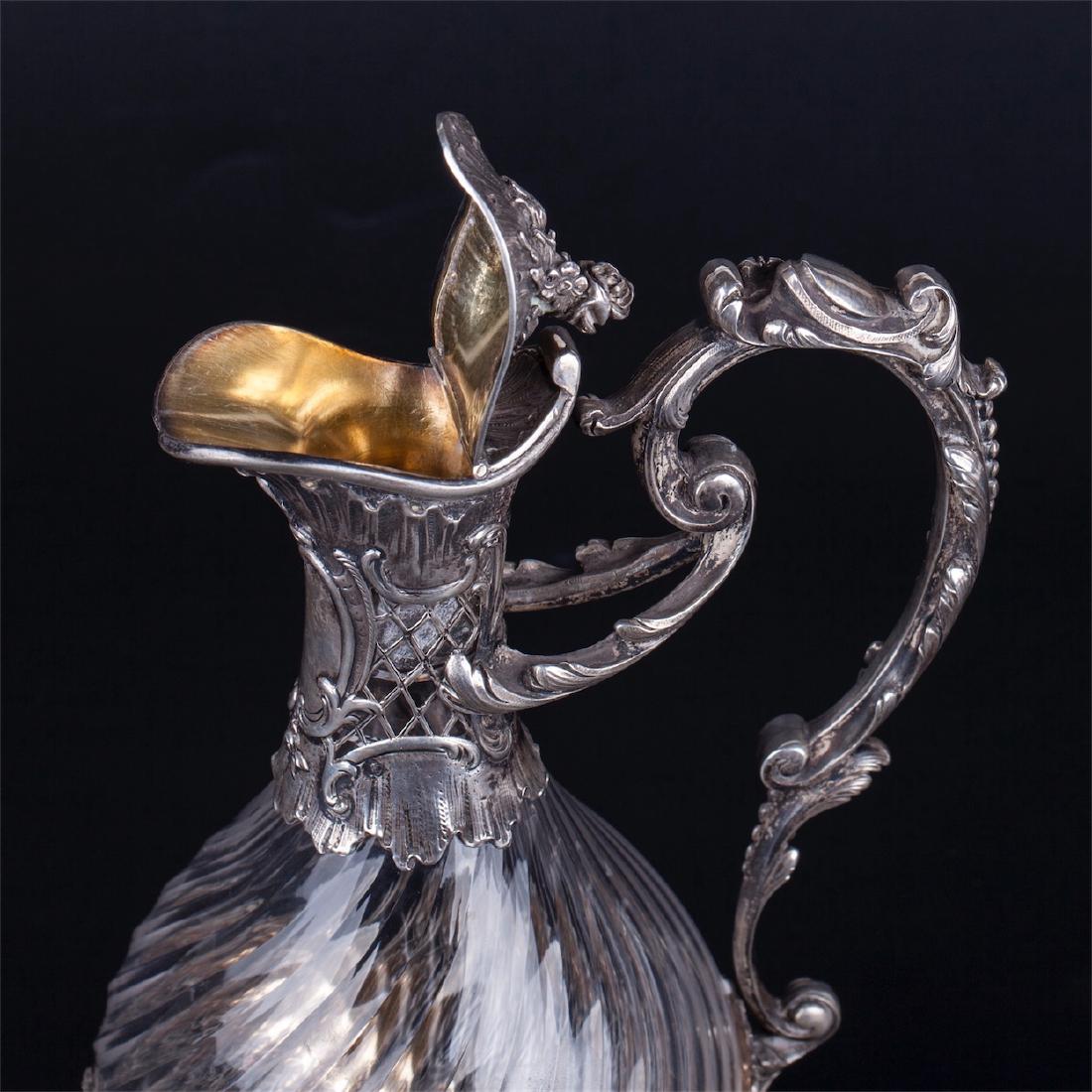 Antique French silver water jug — image 3