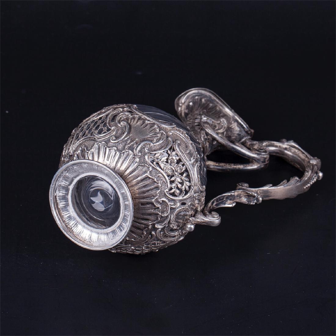 Antique French silver water jug — image 6