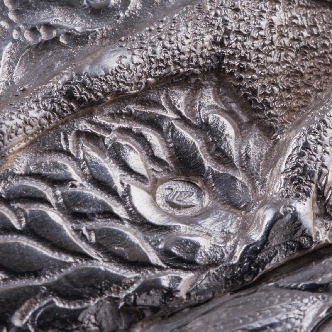 Grand judaica parcel-gilt cast silver plate — image 4