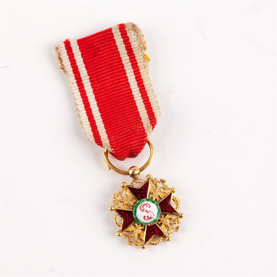 Imperial miniature order of St. Stanislaus in original — image 3