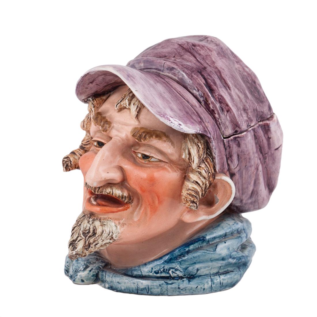 Toby jug in the shape of jew head in the cap — image 1