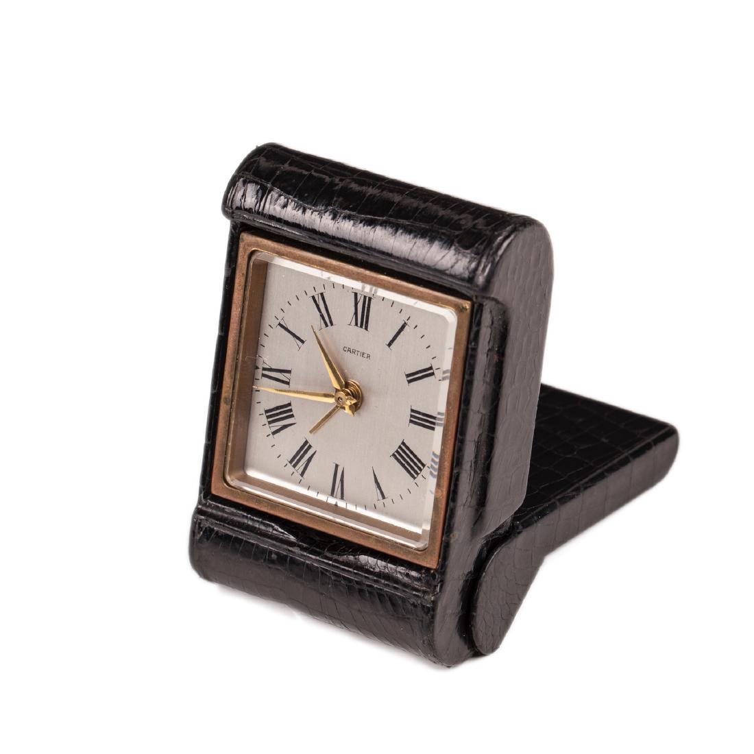 Vintage Cartier mechanical travel-desk clock — image 1