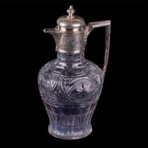 Antique Walker & Hall silver mounted pitcher — image 1