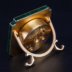 Authentic Cartier malachite desk clock with alarm — image 3
