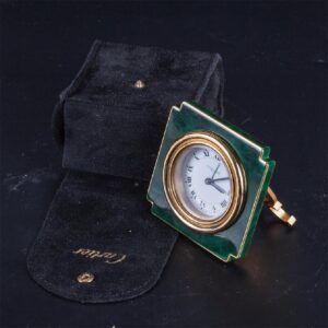 Authentic Cartier malachite desk clock with alarm — image 6