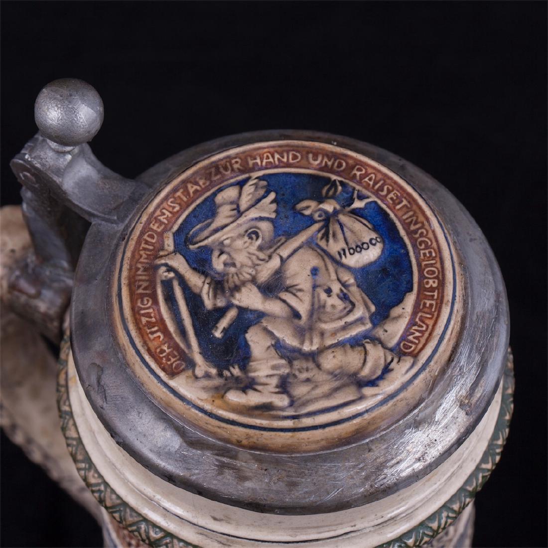 Faience beer jar with "anti-semitic scenes" — image 3