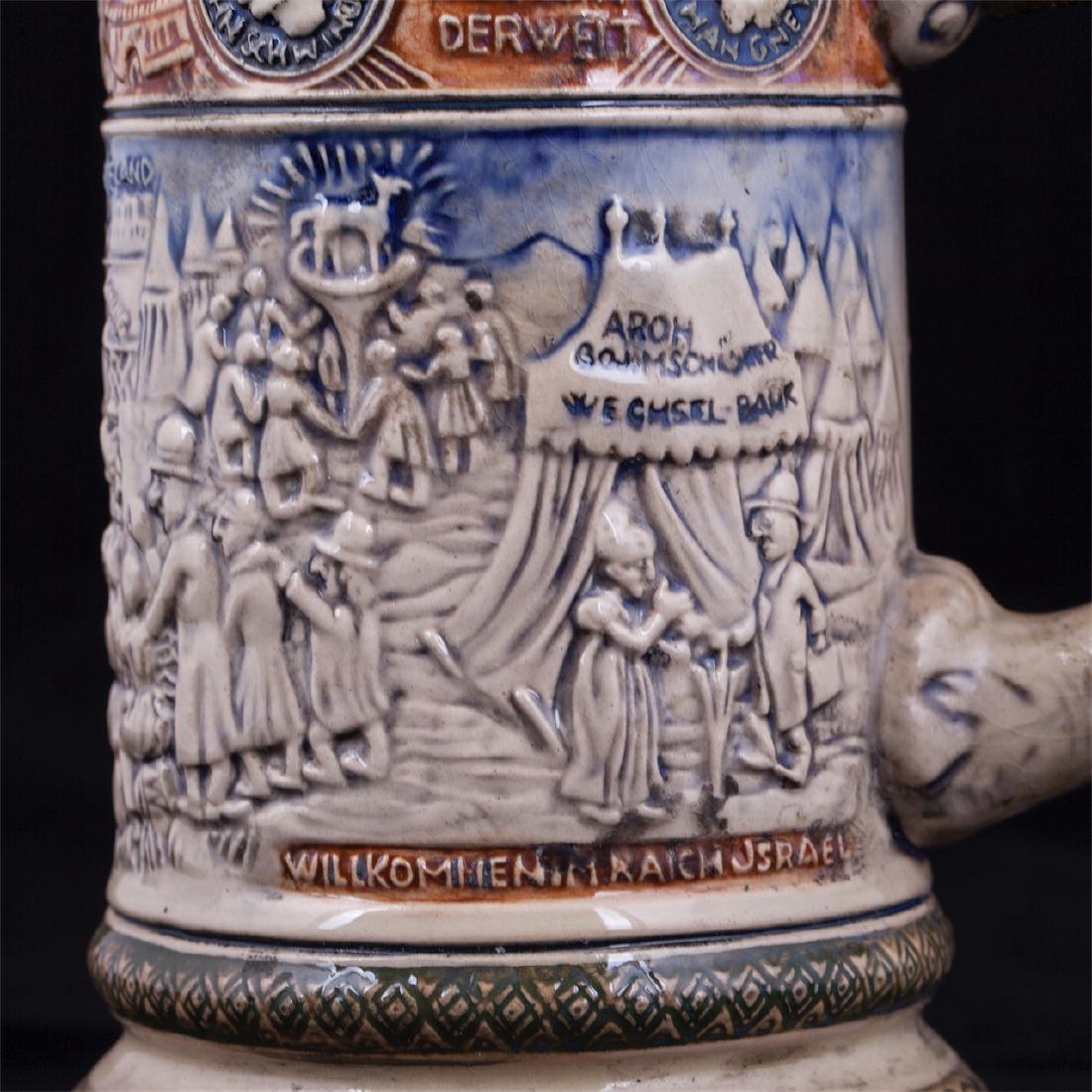 Faience beer jar with "anti-semitic scenes" — image 4