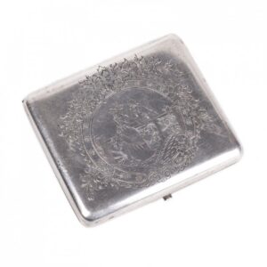 Antique silver cigarette case coat of arms of Libau — image 1