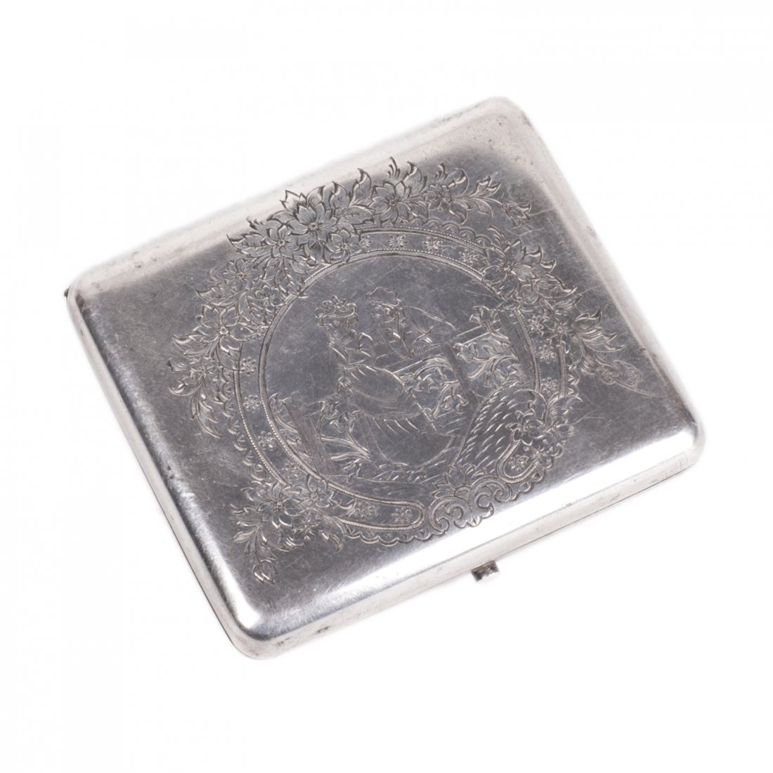 Antique silver cigarette case coat of arms of Libau — image 1