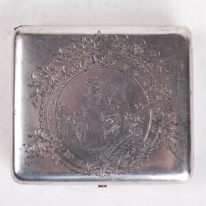 Antique silver cigarette case coat of arms of Libau — image 2