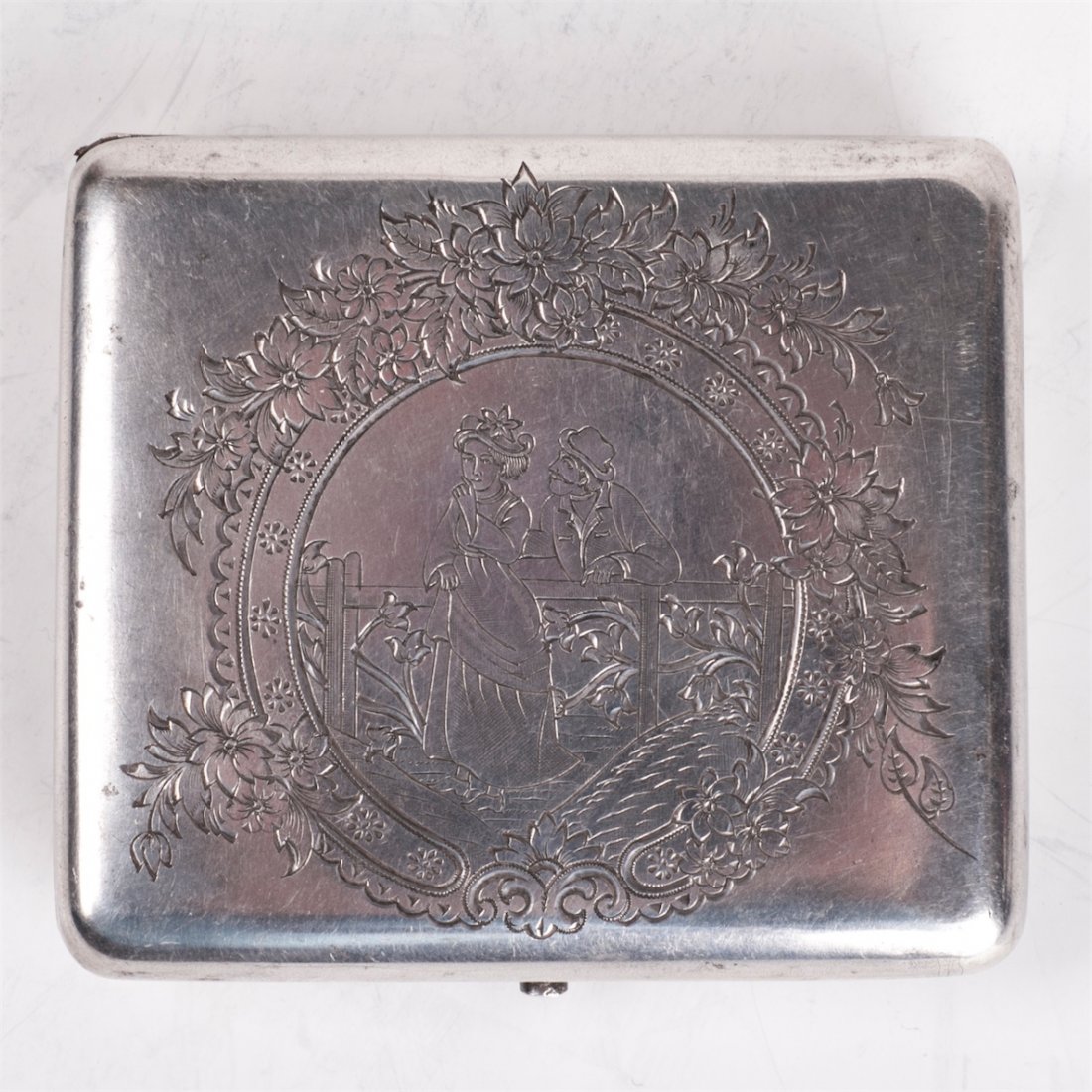 Antique silver cigarette case coat of arms of Libau — image 2
