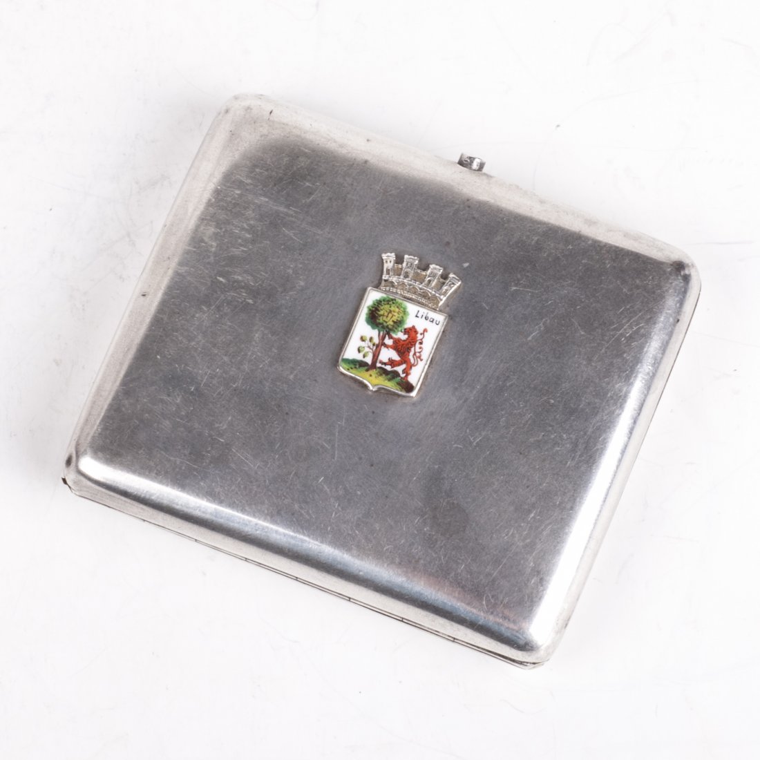 Antique silver cigarette case coat of arms of Libau — image 3