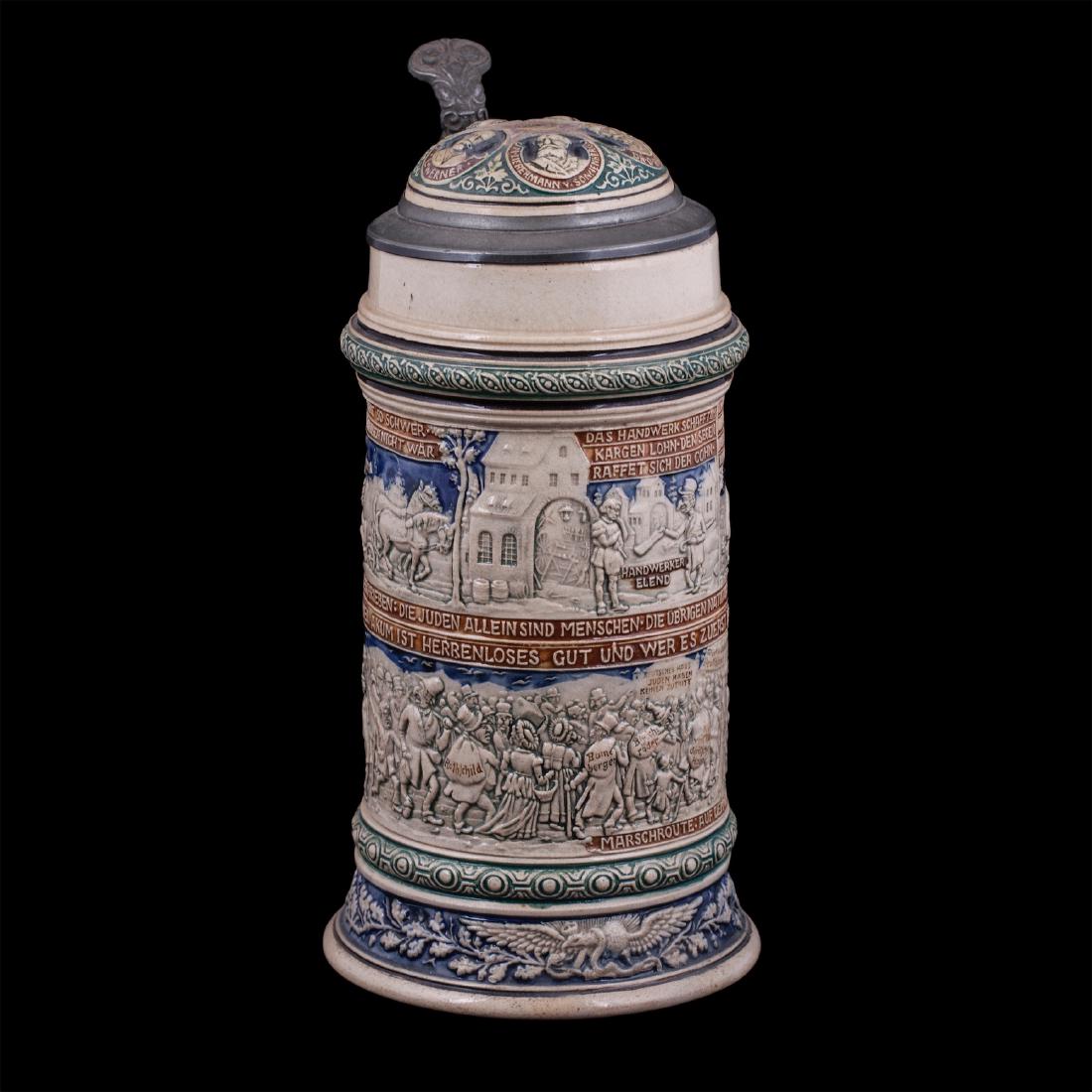 Faience beer jar with "anti-semitic scenes" — image 2