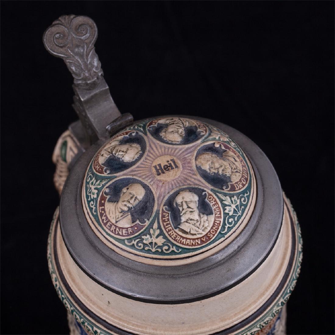 Faience beer jar with "anti-semitic scenes" — image 3