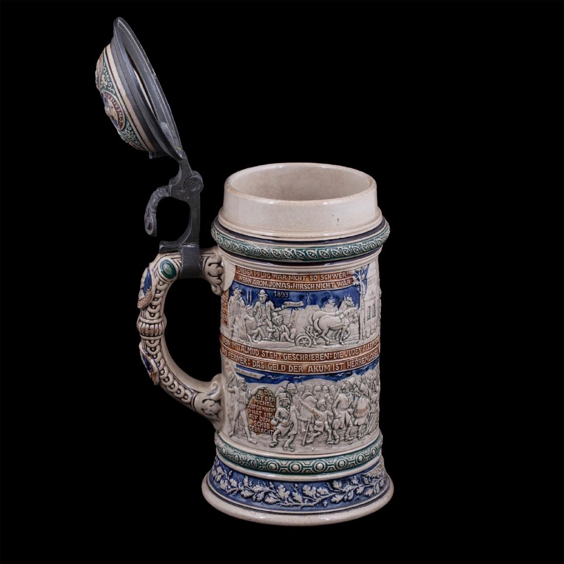 Faience beer jar with "anti-semitic scenes" — image 4