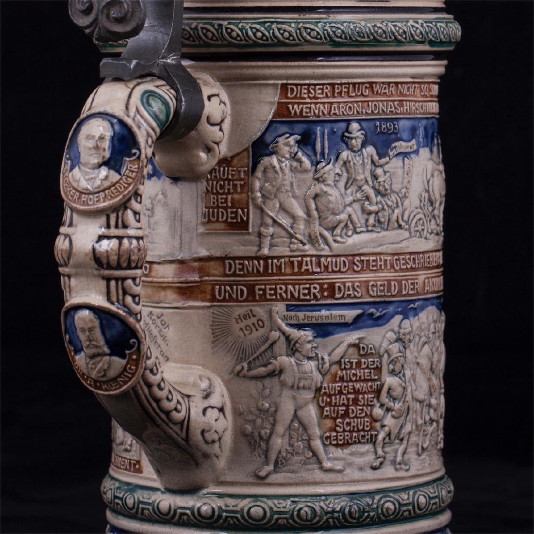 Faience beer jar with "anti-semitic scenes" — image 5