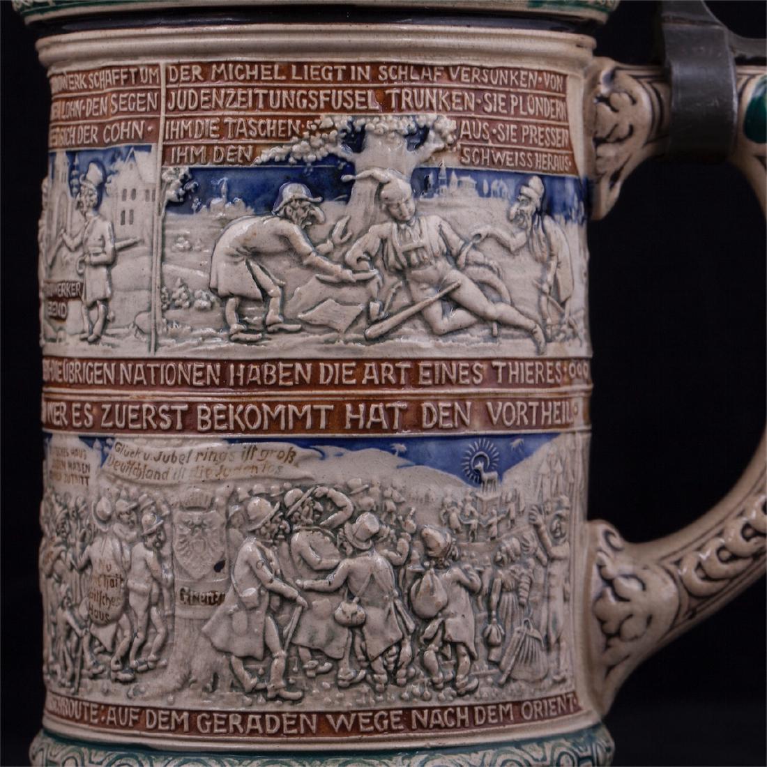 Faience beer jar with "anti-semitic scenes" — image 6