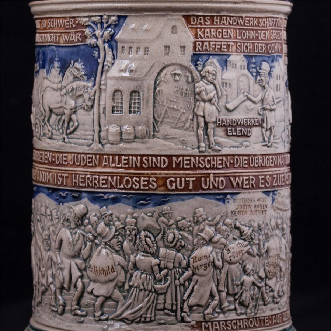 Faience beer jar with "anti-semitic scenes" — image 7