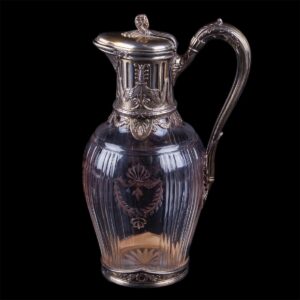 Silver mounted glass carafe. Risler & Carre — image 1