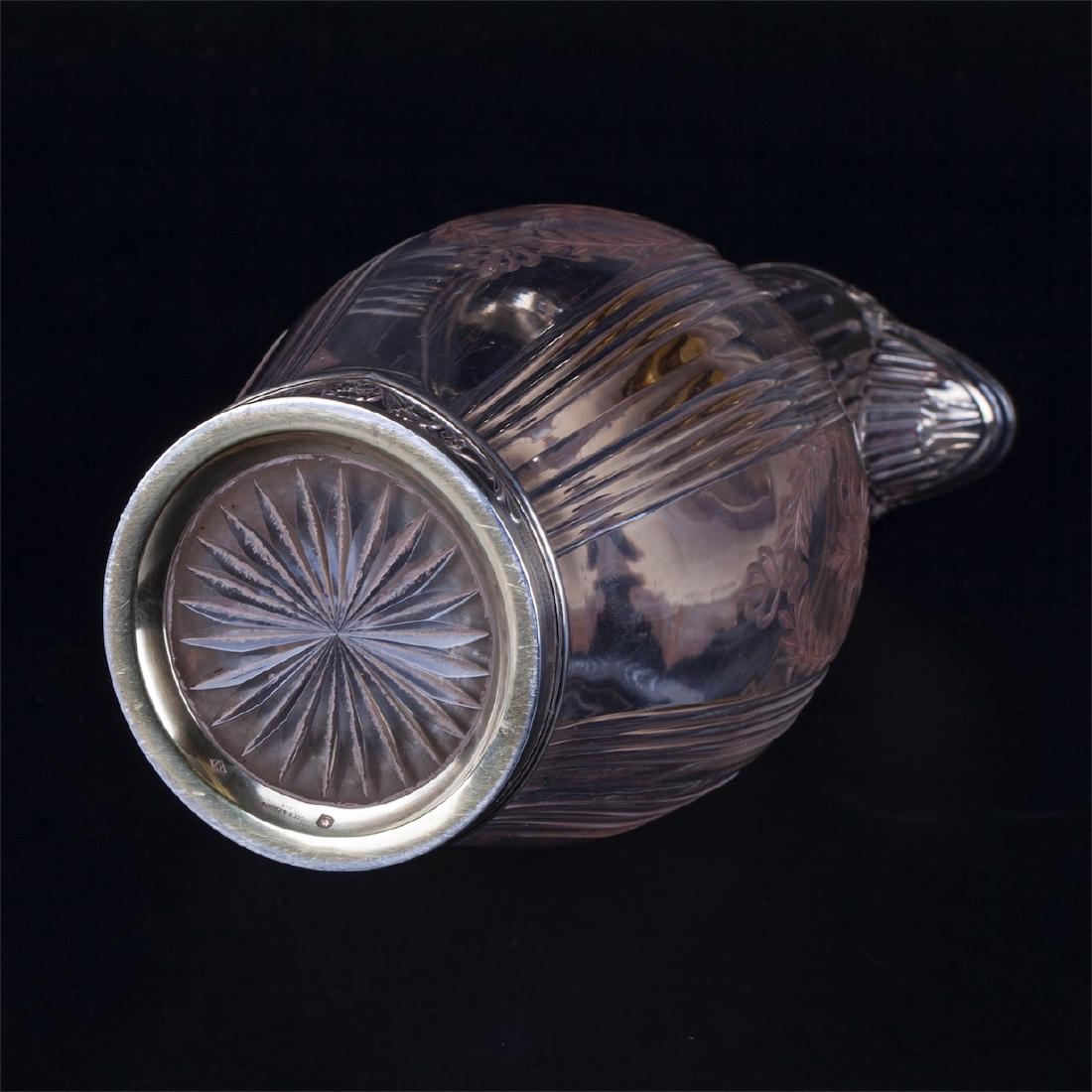 Silver mounted glass carafe. Risler & Carre — image 5
