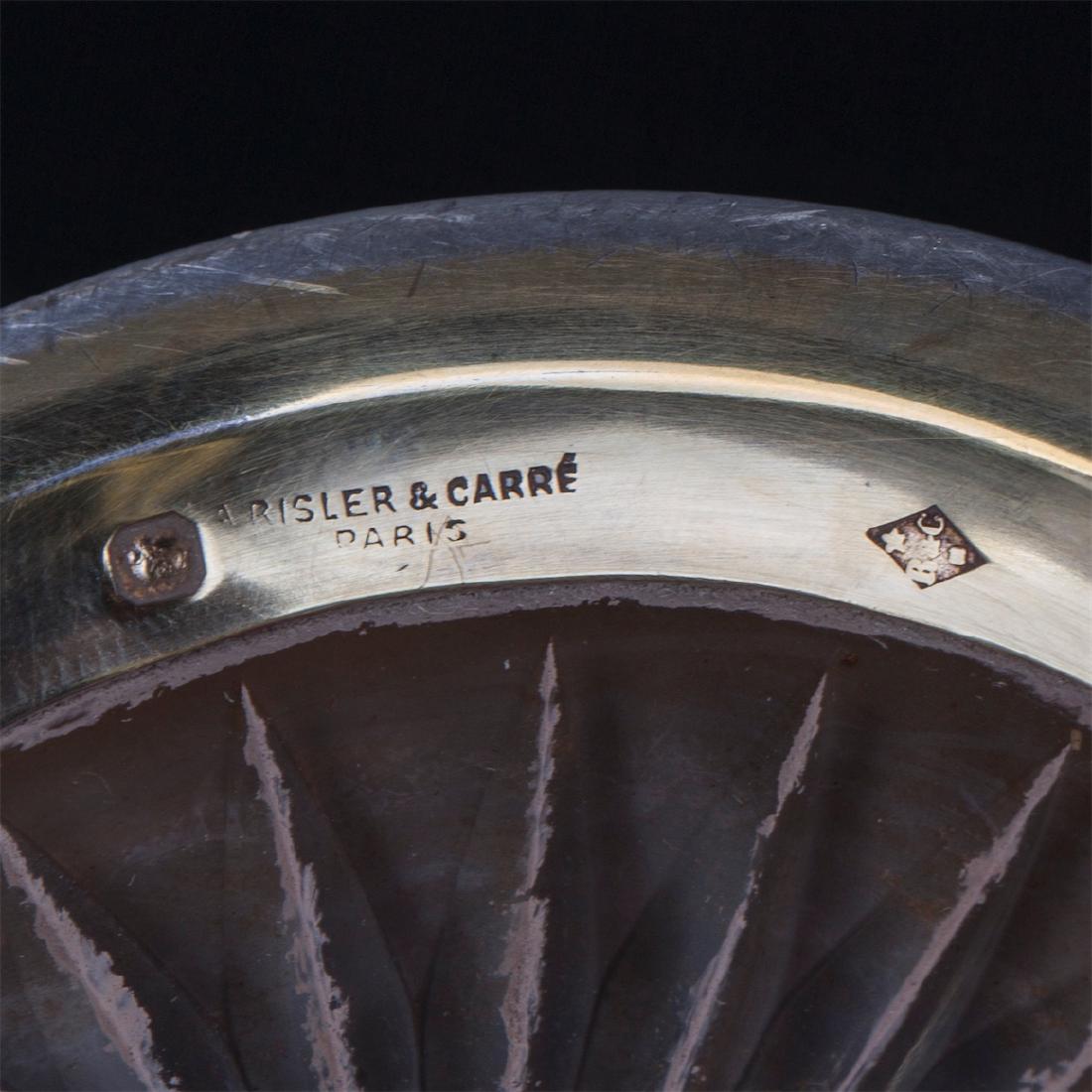 Silver mounted glass carafe. Risler & Carre — image 6