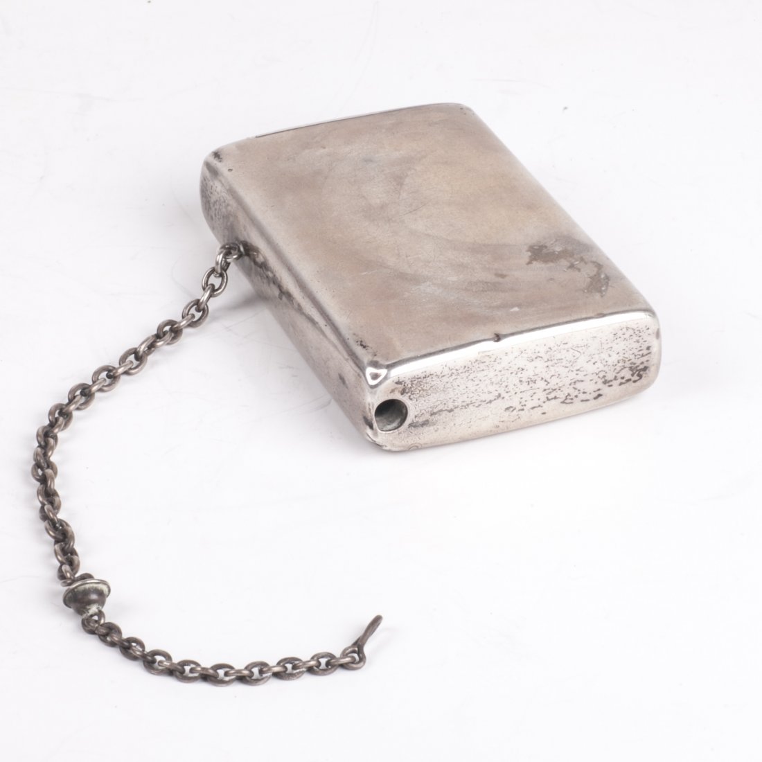 Antique engraved silver cigarette case with silver — image 3