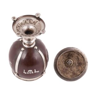 Rare silver and coconut judaica bowl — image 4