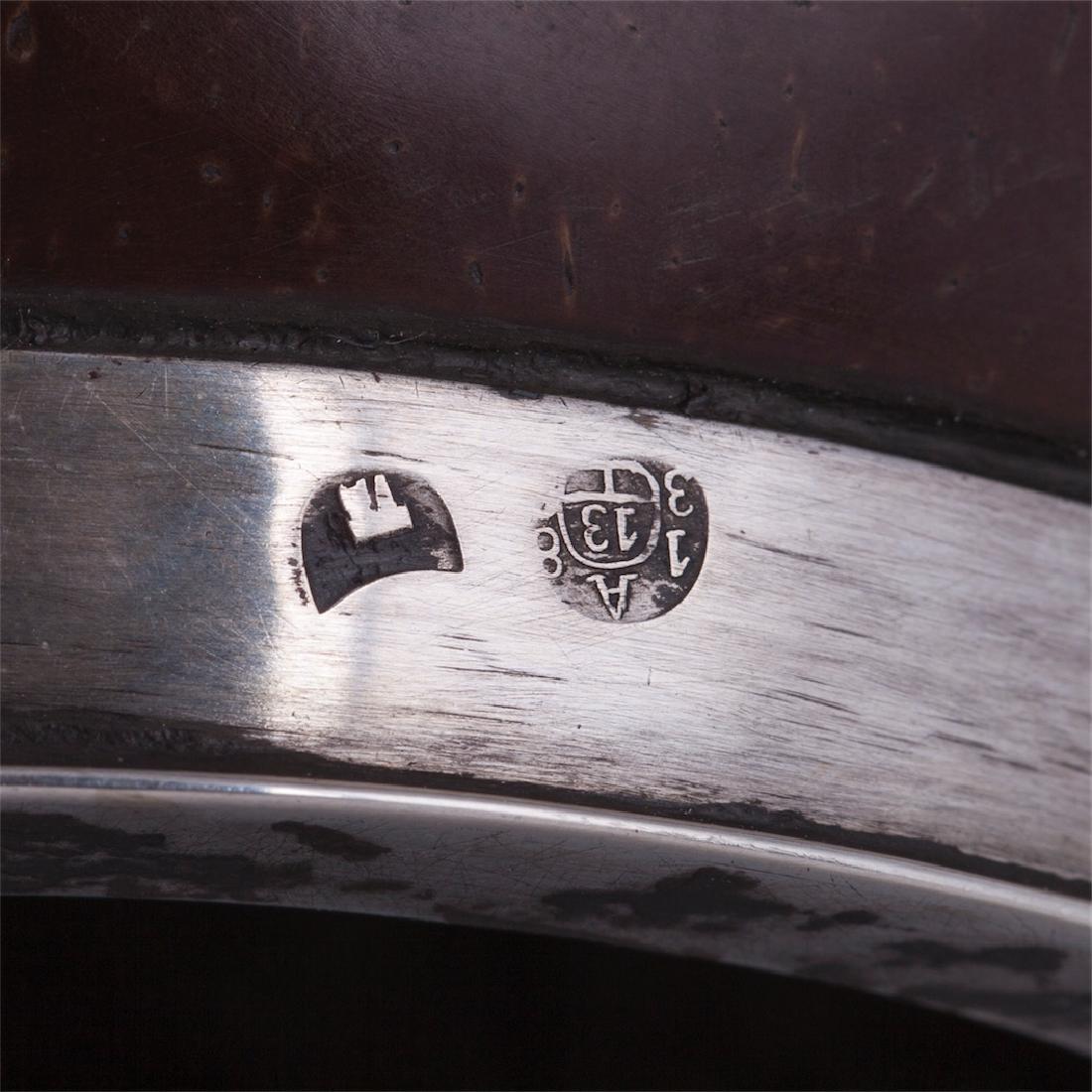 Rare silver and coconut judaica bowl — image 5