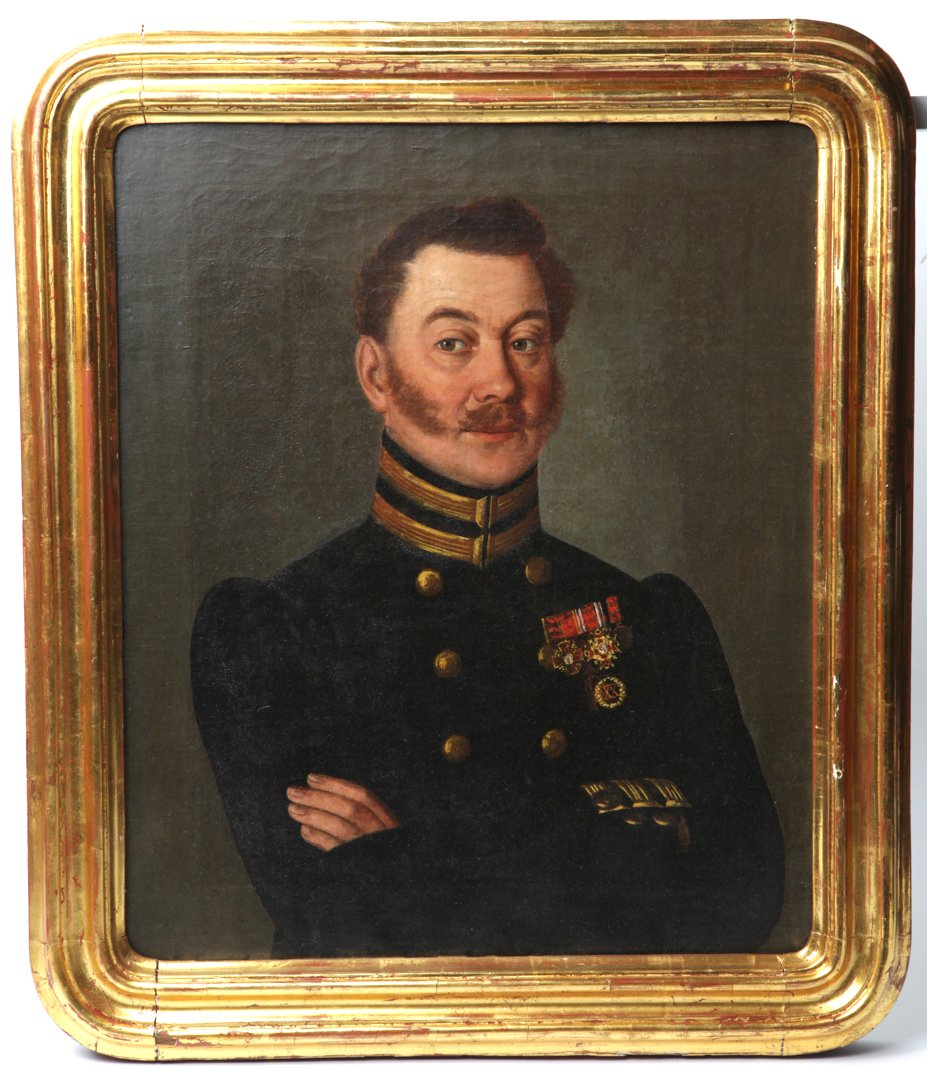 Russian officer portrait. Circa 1830. — image 1