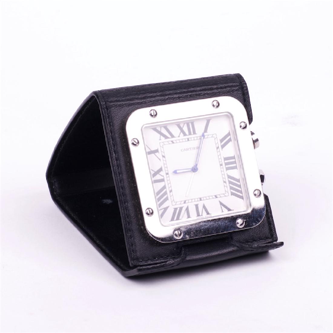 Vintage Cartier quartz travel alarm clock — image 2