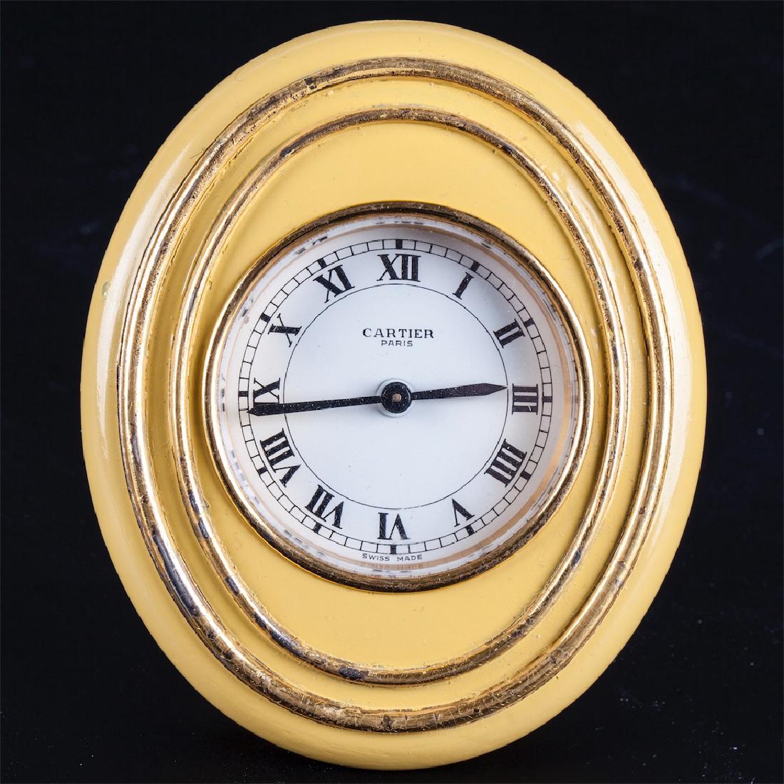 Antique Cartier Paris Swiss desk clock with alarm — image 2